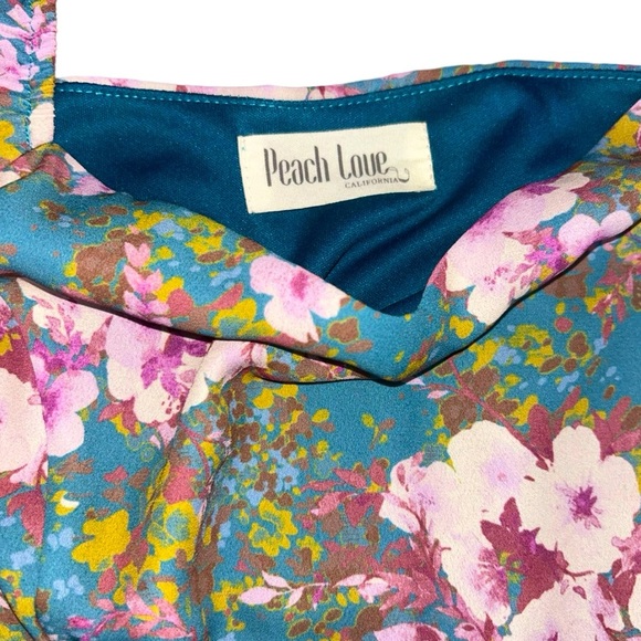 Peach Love Women's Floral A-Line Midi Dress Size Small - Picture 5 of 5